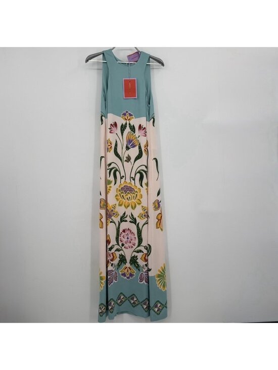 La Double J Dresses & Skirts - La Double J Racer Maxi Dress size S Small Blue Folk Flowers/Azzurro NWT $980